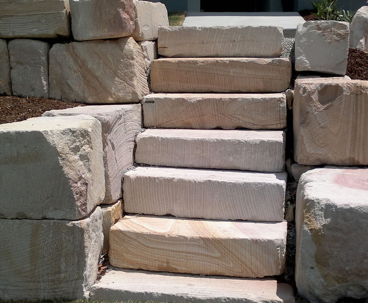 rock stairs landscaping gold coast